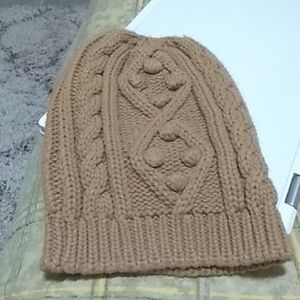 Cozy Tan Knit Beanie